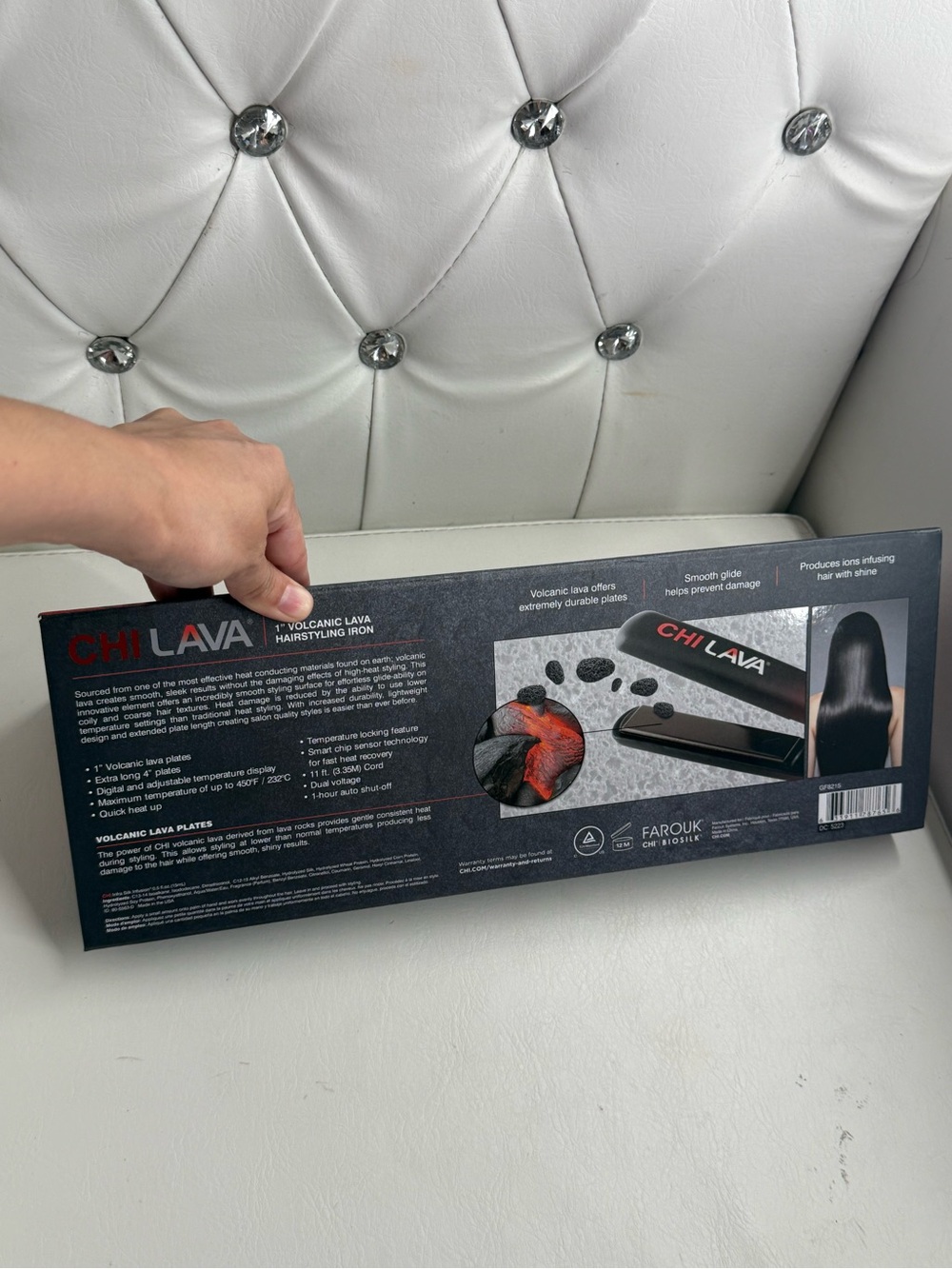 CHI Lava Red & Black Volcanic Hair Straightener - Picture 5 of 6
